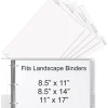 Stride® Tab Dividers For Ledger And Spreadsheet Binders, 8 1/2" x 14", Legal Landscape Size, White/Clear, Pack Of 5 Tabs