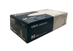 Strong Manufacturers Powder Free Vinyl Food Service Gloves, Medium, Clear, 100 Gloves Per Box, Case Of 10 Boxes