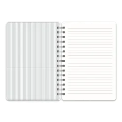 Studio Oh! Agatha Notebook, 8-1/4”L x 6-1/4”W x 5/8”D, 1 Subject, College Rule, 208 Pages, Organized Chaos (Gorgeous Gray)