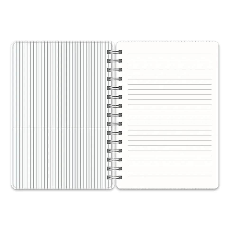 Studio Oh! Agatha Notebook, 8-1/4”L x 6-1/4”W x 5/8”D, 1 Subject, College Rule, 208 Pages, Organized Chaos (Gorgeous Gray)