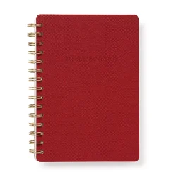 Studio Oh! Agatha Notebook, 8-1/4" x 6-1/4", College Rule, 208 Pages, Fully Booked (Cardinal)