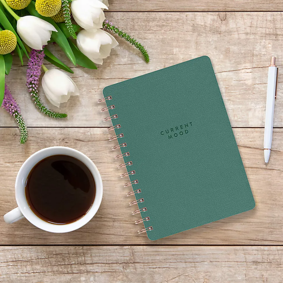 Studio Oh! Agatha Notebook, 8-1/4" x 6-1/4", 288 Pages, Current Mood (Hunter Green)