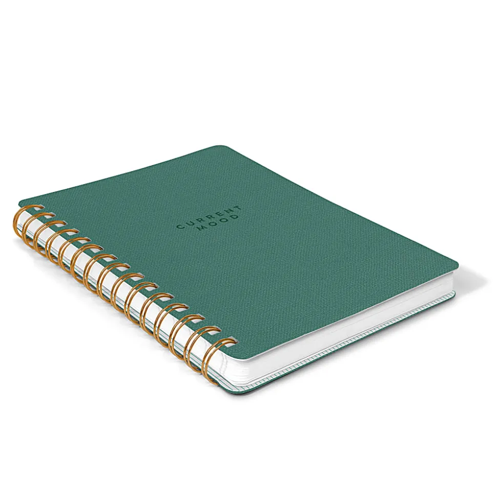 Studio Oh! Agatha Notebook, 8-1/4" x 6-1/4", 288 Pages, Current Mood (Hunter Green)