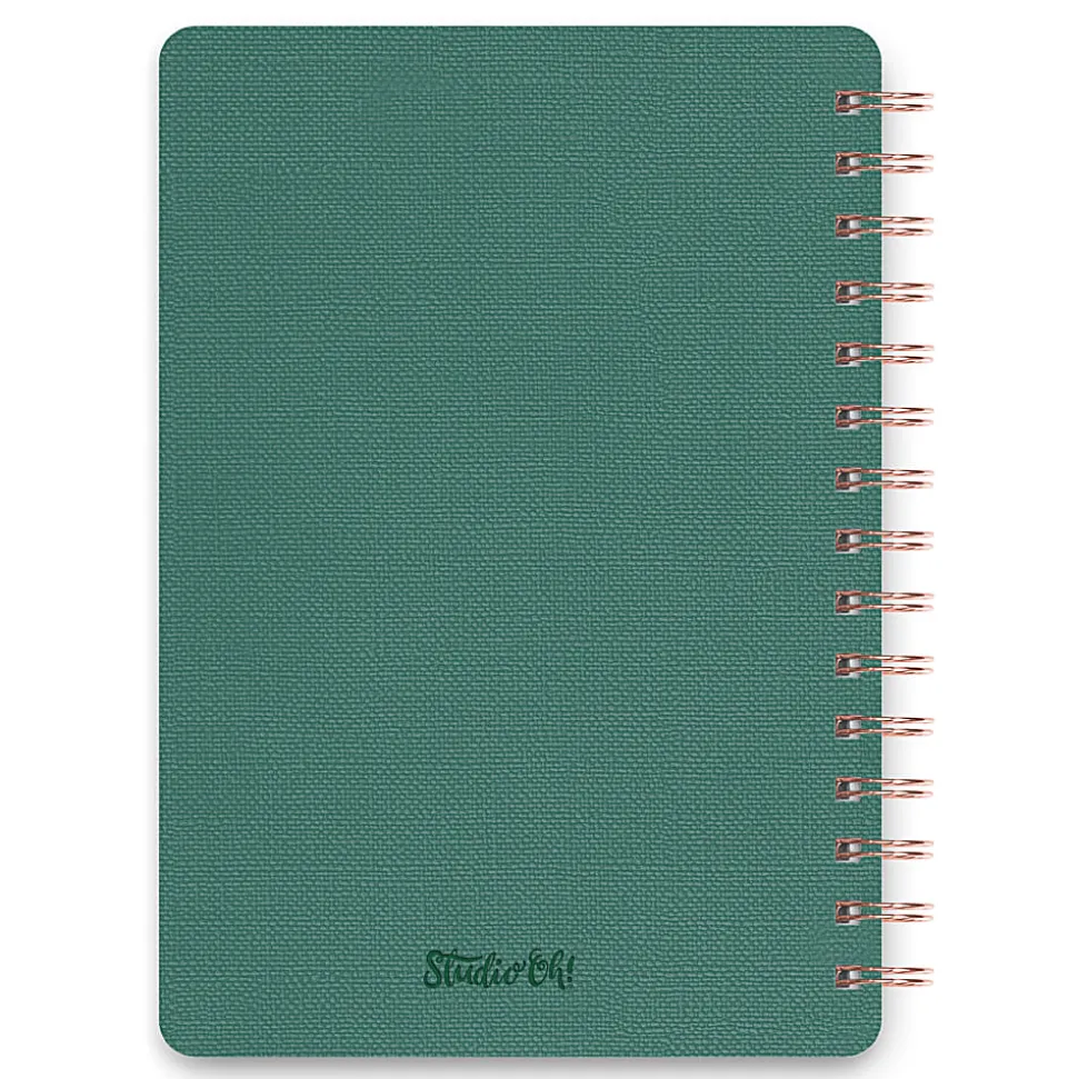 Studio Oh! Agatha Notebook, 8-1/4" x 6-1/4", 288 Pages, Current Mood (Hunter Green)