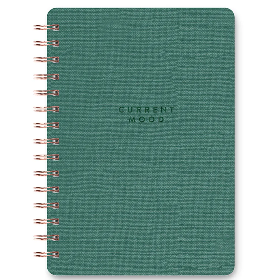 Studio Oh! Agatha Notebook, 8-1/4" x 6-1/4", 288 Pages, Current Mood (Hunter Green)