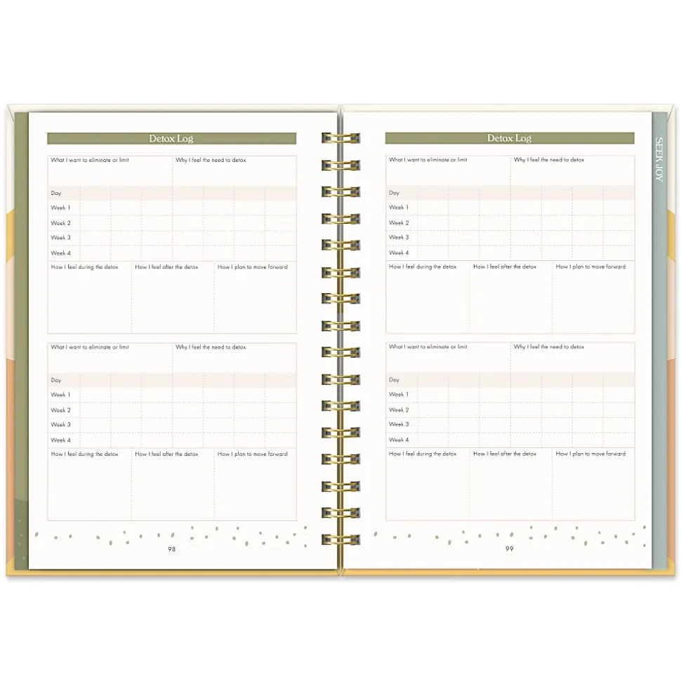 Studio Oh! Be Kind to Yourself Self-Care Guided Journal, 6-1/8" x 8-3/4", 5 Subject, 144 Pages, Multicolor