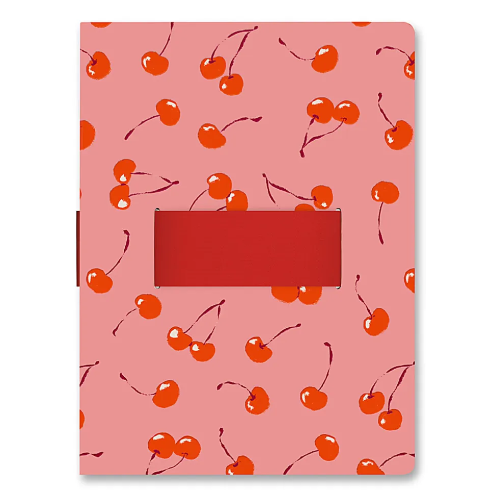 Studio Oh! Casey Notebook With Phone Loop, 9-5/8” x 7-1/8”, 1 Subject, College Rule, 192 Pages, Fresh-Picked Cherries