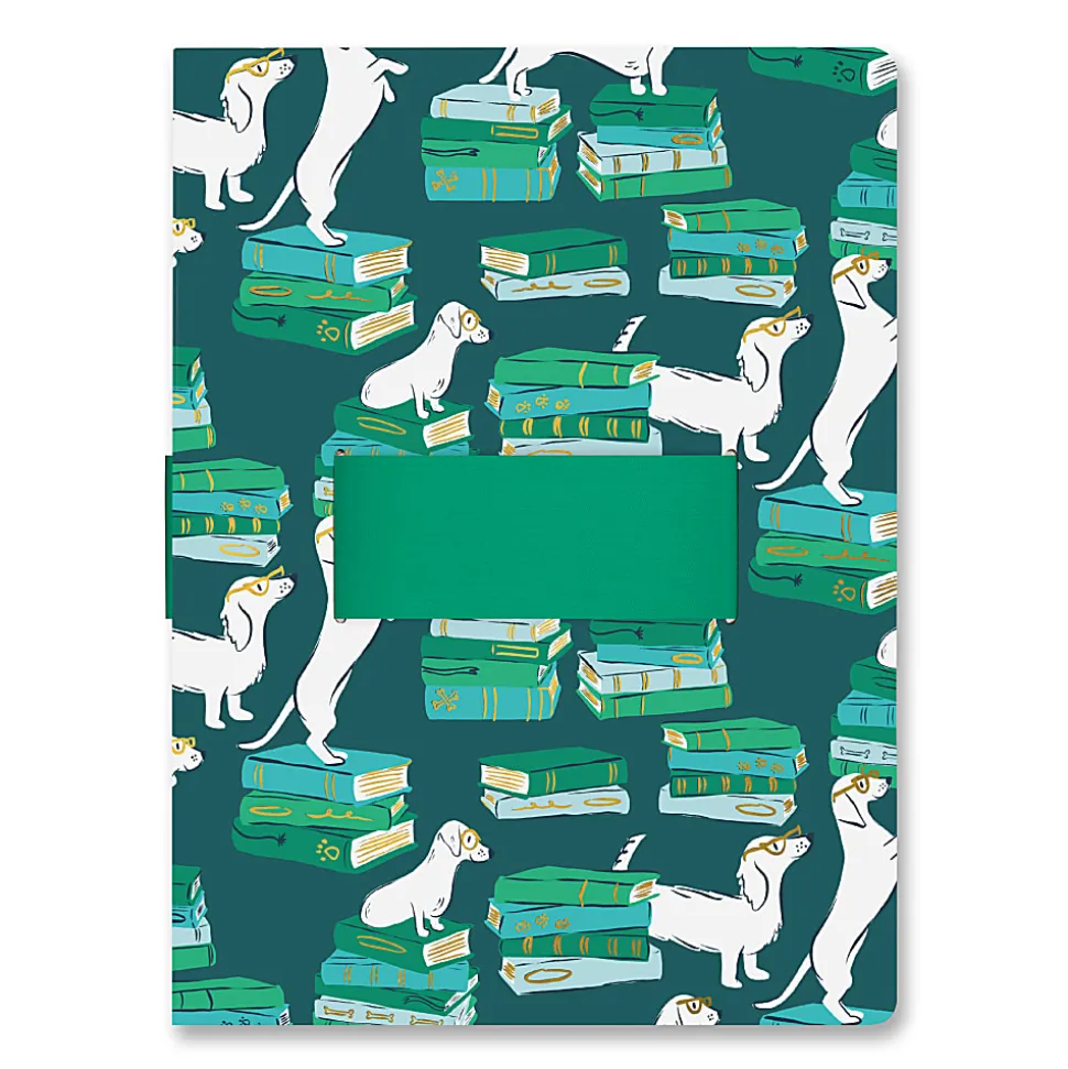 Studio Oh! Casey Notebook With Phone Loop, 9-5/8” x 7-1/8”, 1 Subject, College Rule, 192 Pages, Smart Pups