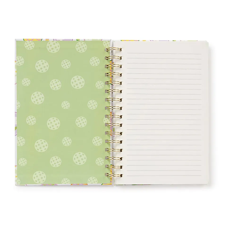 Studio Oh! Medium Spiral Notebook, 8-1/2" x 5-5/8", College Rule,160 Pages, Pickleball Rally