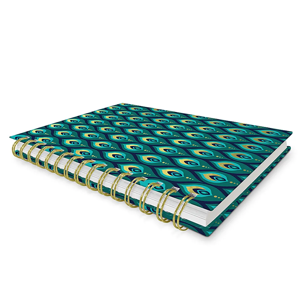 Studio Oh! Oliver Notebook With Pen Pocket, 8-1/4" x 5-3/4", 160 Pages, Cascadian Plumes, Total Qty 1