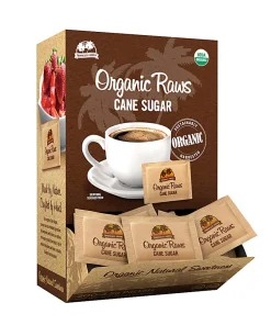 Sugar Foods Organic Raw Cane Sugar Packets, Box Of 200 Packets