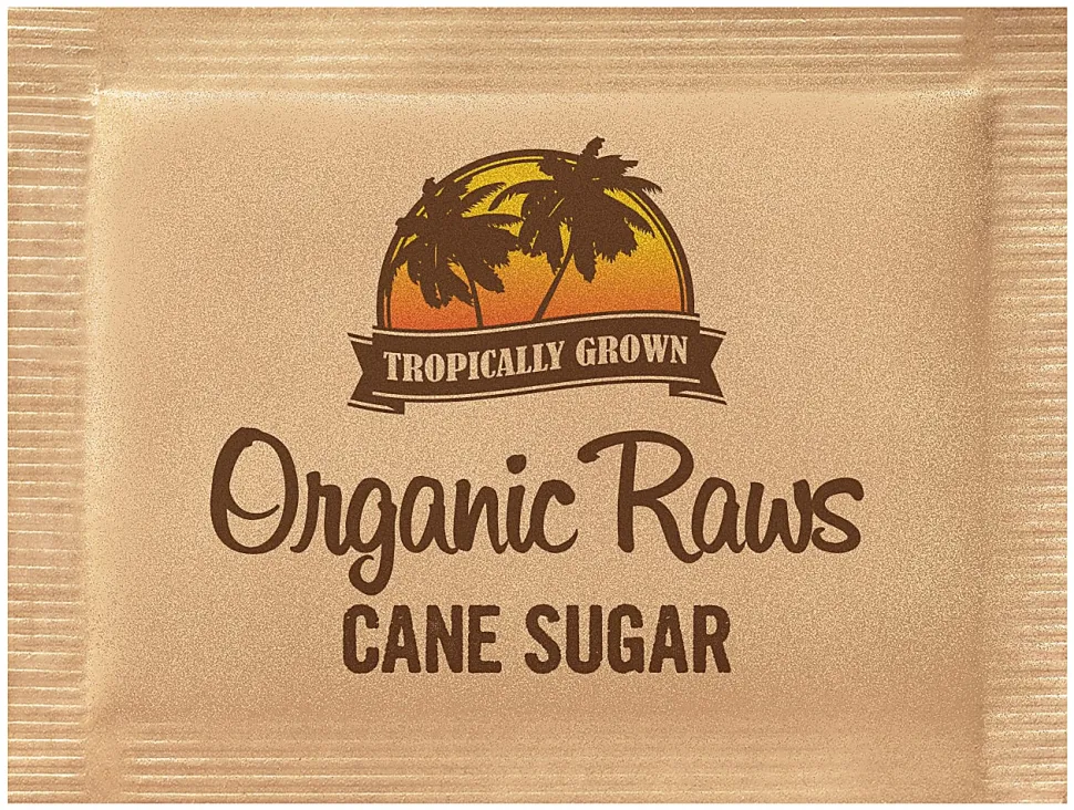 Sugar Foods Organic Raw Cane Sugar Packets, Box Of 200 Packets
