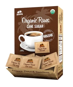 Sugar Foods Organic Raw Cane Sugar Packets, Box Of 200 Packets