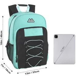 Summit Ridge Bungee Backpacks, Assorted Colors, Case Of 24 Backpacks, 4016Q24