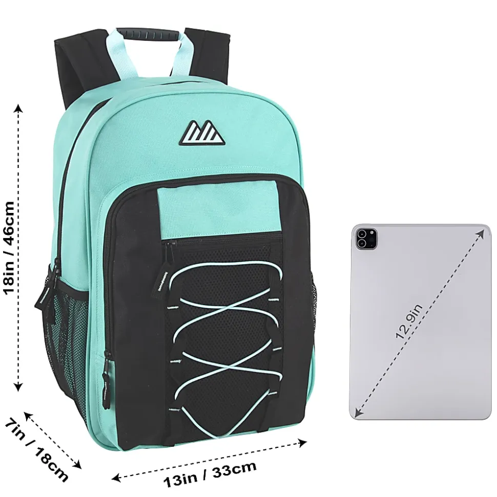 Summit Ridge Bungee Backpacks, Assorted Colors, Case Of 24 Backpacks, 4016Q24