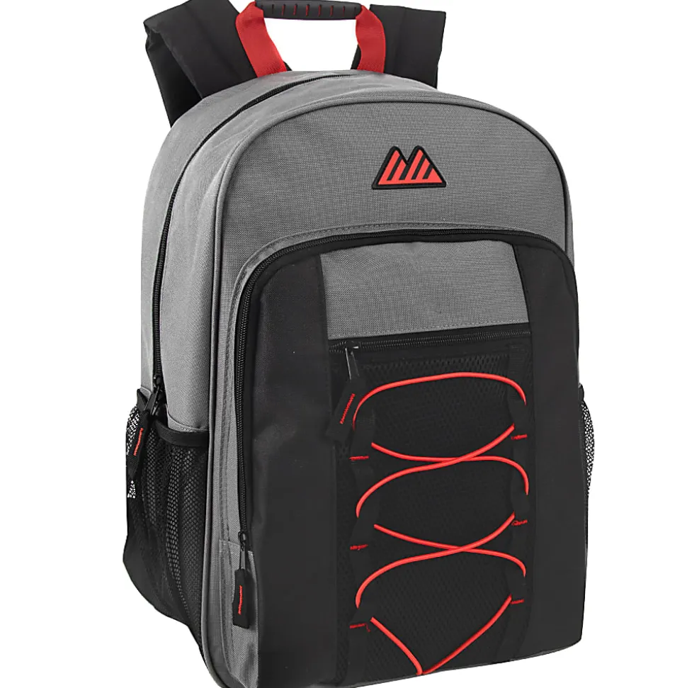 Summit Ridge Bungee Backpacks, Assorted Colors, Case Of 24 Backpacks, 2888Q24