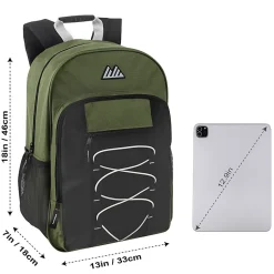 Summit Ridge Bungee Backpacks, Assorted Colors, Case Of 24 Backpacks, 2888Q24