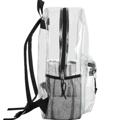 Summit Ridge Classic Clear Backpacks, Black Trim, Case Of 24 Backpacks
