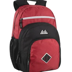 Summit Ridge Double Dome Backpacks With 17" Laptop Sleeves, Blue/Red/Gray, Total Qty 24