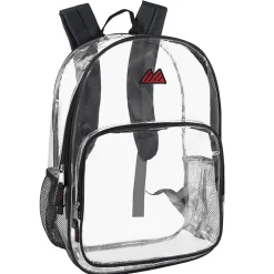 Summit Ridge Heavy-Duty Clear Backpack, Black Trim