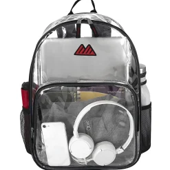 Summit Ridge Heavy-Duty Clear Backpack, Black Trim