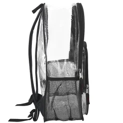 Summit Ridge Heavy-Duty Clear Backpack, Black Trim