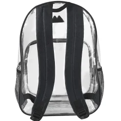 Summit Ridge Heavy-Duty Clear Backpack, Black Trim