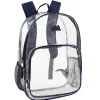 Summit Ridge Heavy-Duty Clear Backpack, Navy Trim