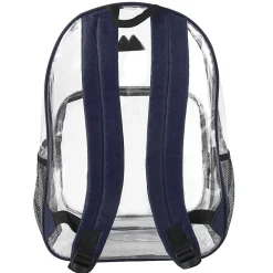 Summit Ridge Heavy-Duty Clear Backpack, Navy Trim