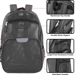 Summit Ridge Mesh Backpack, Gray