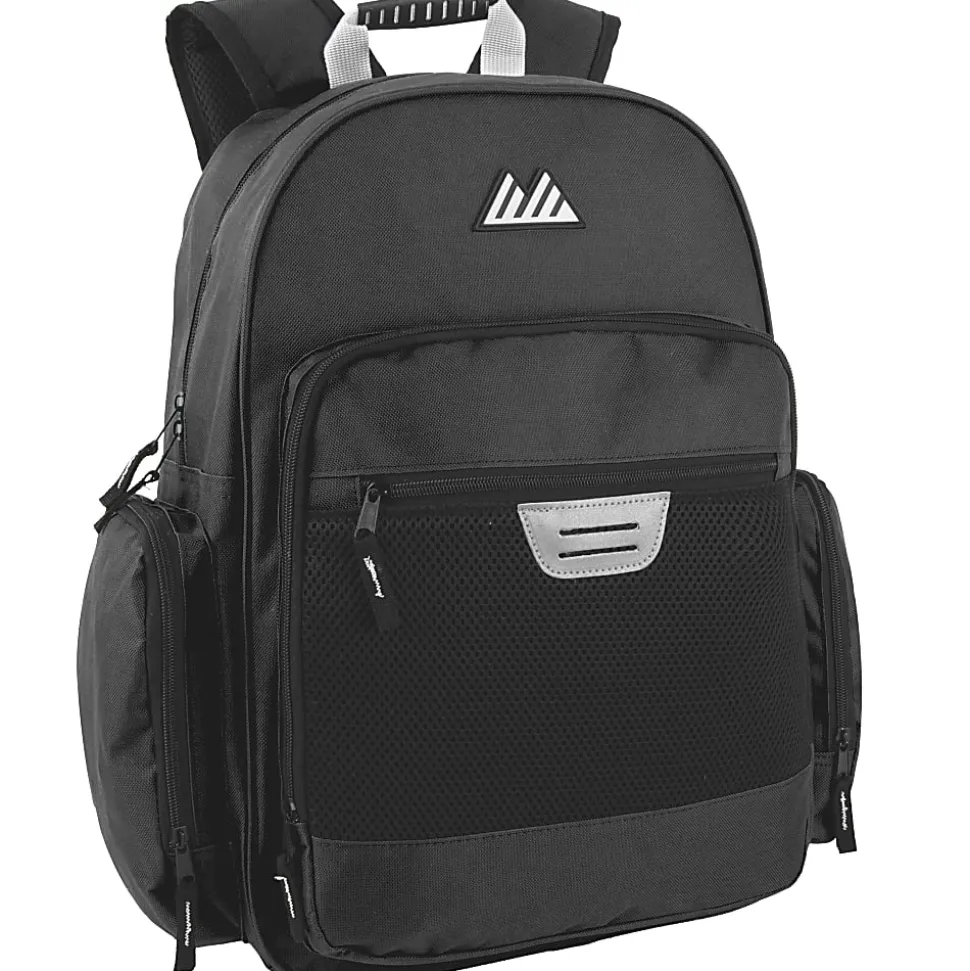 Summit Ridge Multi-Pocket Backpacks With 17" Laptop Pockets, Black/Navy, Total Qty 24