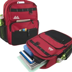 Summit Ridge Multi-Pocket Backpacks, Assorted Colors, Case Of 24 Backpacks, 2939Q24