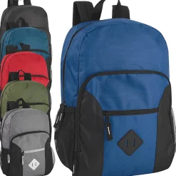Summit Ridge Multi Pocket Backpacks, Assorted Colors, Pack Of 24 Backpacks, 2515Q24