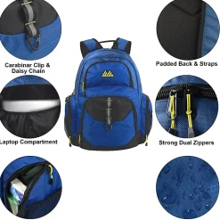 Summit Ridge Multi-Pocket Daisy Chain Backpacks With 17