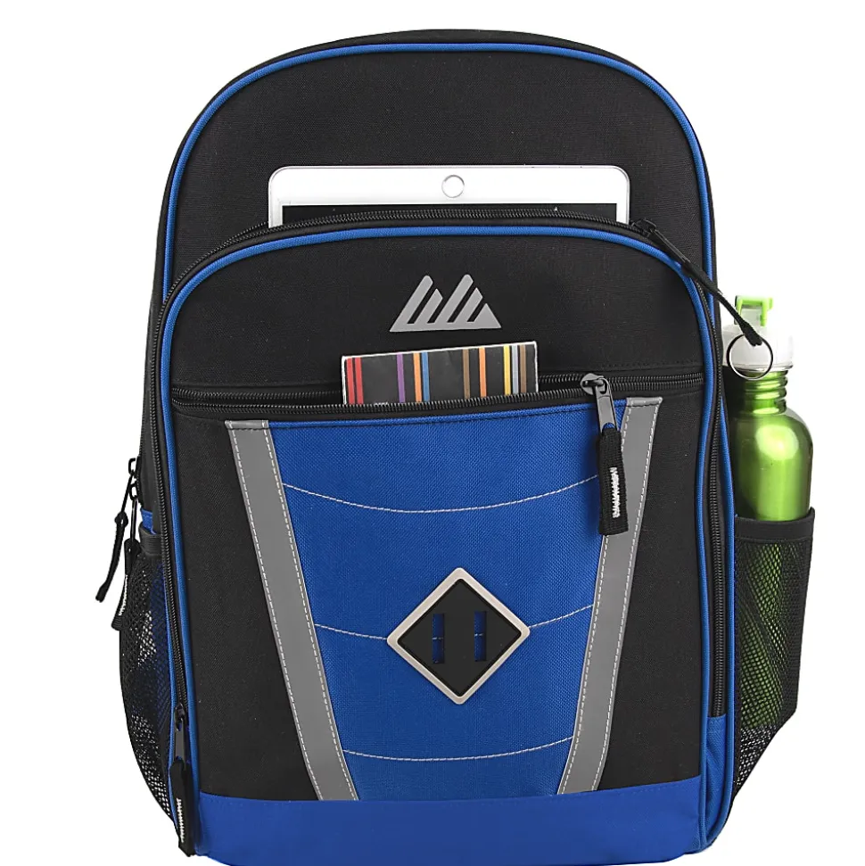 Summit Ridge Reflective Backpack, Blue/Black