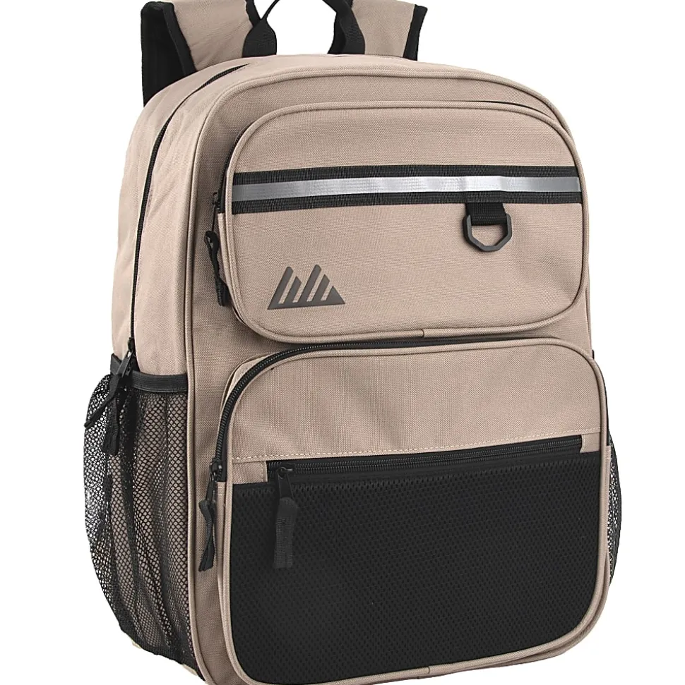 Summit Ridge Reflective Backpacks, Black/Blue/Red/Gray/Tan, Pack Of 24 Backpacks