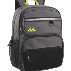 Summit Ridge Reflective Backpacks, Black/Blue/Red/Gray/Tan, Pack Of 24 Backpacks