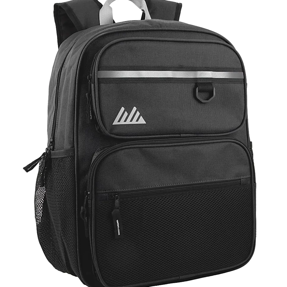 Summit Ridge Reflective Backpacks, Black/Blue/Red/Gray/Tan, Pack Of 24 Backpacks