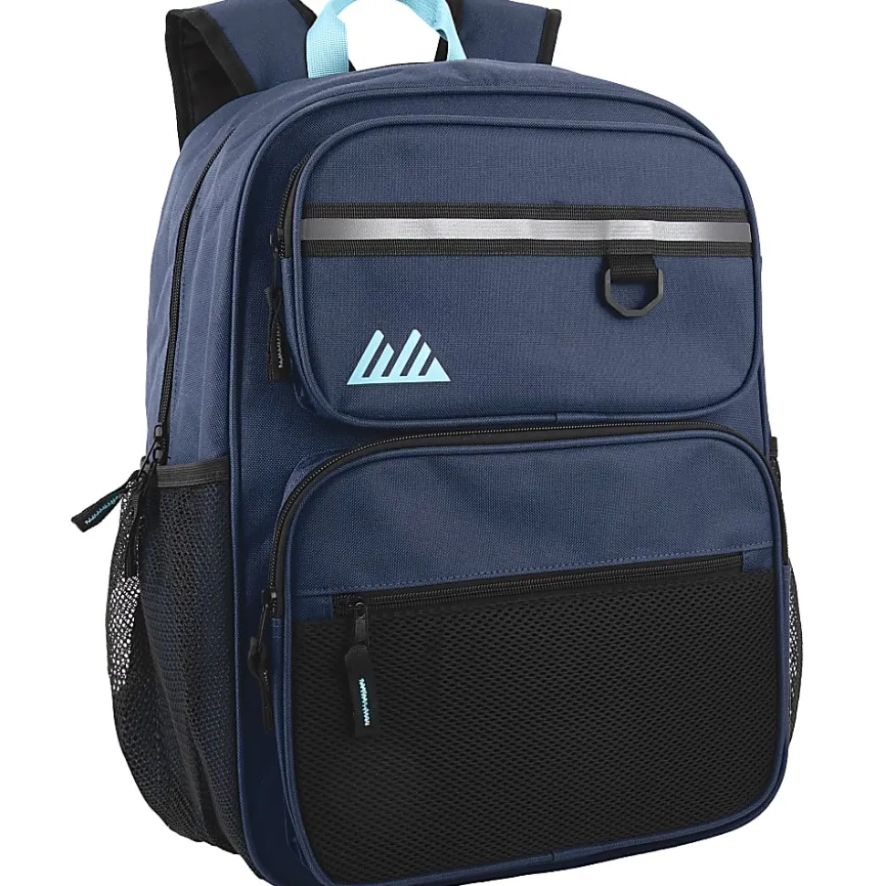 Summit Ridge Reflective Backpacks, Black/Blue/Red/Gray/Tan, Pack Of 24 Backpacks