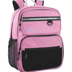 Summit Ridge Reflective Backpacks, Pink/Purple/Light Blue/Teal, Pack Of 24 Backpacks