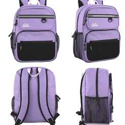 Summit Ridge Reflective Backpacks, Pink/Purple/Light Blue/Teal, Pack Of 24 Backpacks
