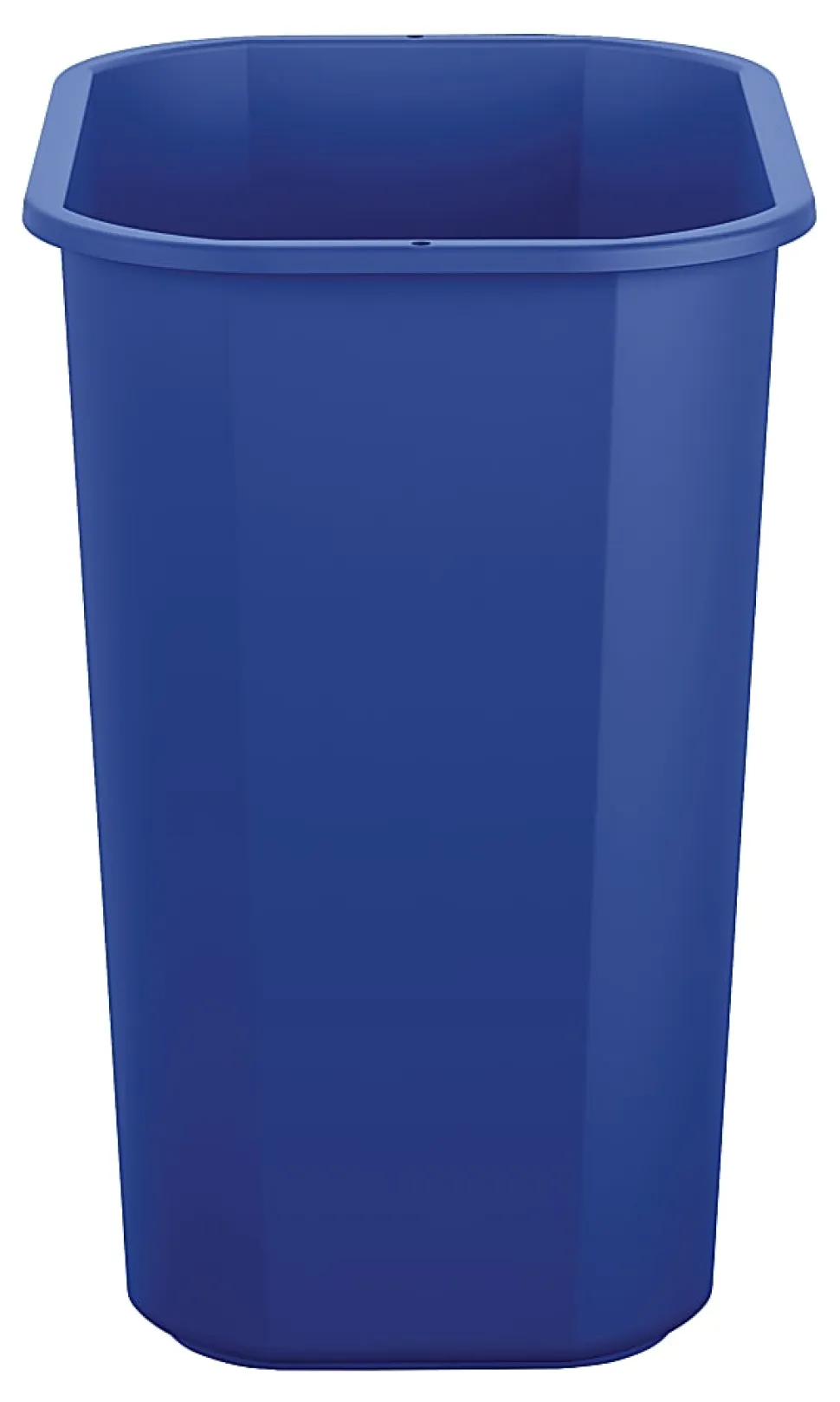 Suncast Commercial Desk-Side Resin Trash Cans With Recycle Label, 3 Gallons, Blue, Set Of 12 Cans