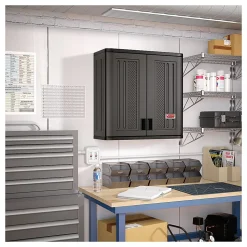 Suncast Commercial HDPE 1-Shelf Wall Cabinet, Gray