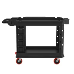 Suncast Commercial Heavy-Duty Plus 2-Shelf Utility Cart, 34-13/16