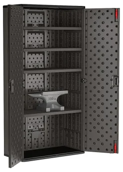 Suncast Commercial Mega Tall Storage Cabinet, 4 Shelves, Gray