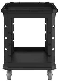 Suncast Commercial 2-Shelf Heavy-Duty Structural Foam Utility Cart, 34-13/16