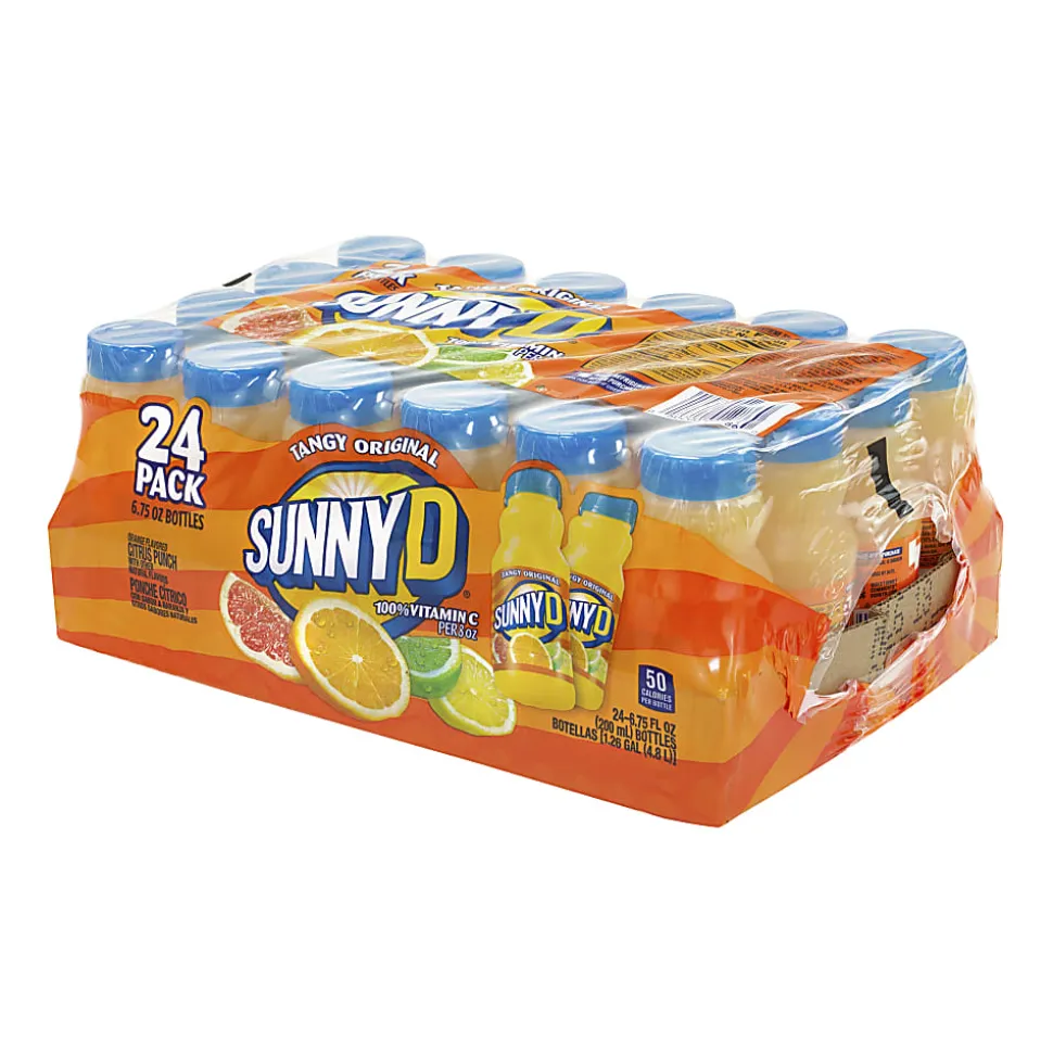 SunnyD Tangy Original Orange-Flavored Citrus Punch, 6.75 Oz, Pack Of 24