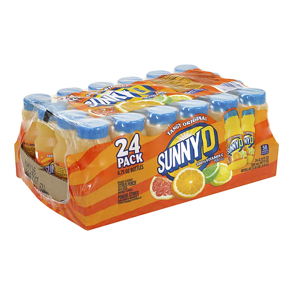 SunnyD Tangy Original Orange-Flavored Citrus Punch, 6.75 Oz, Pack Of 24