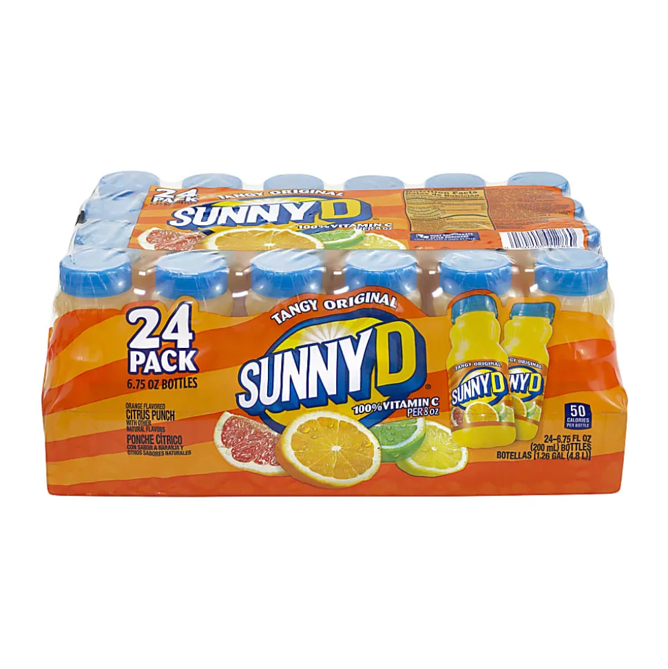 SunnyD Tangy Original Orange-Flavored Citrus Punch, 6.75 Oz, Pack Of 24