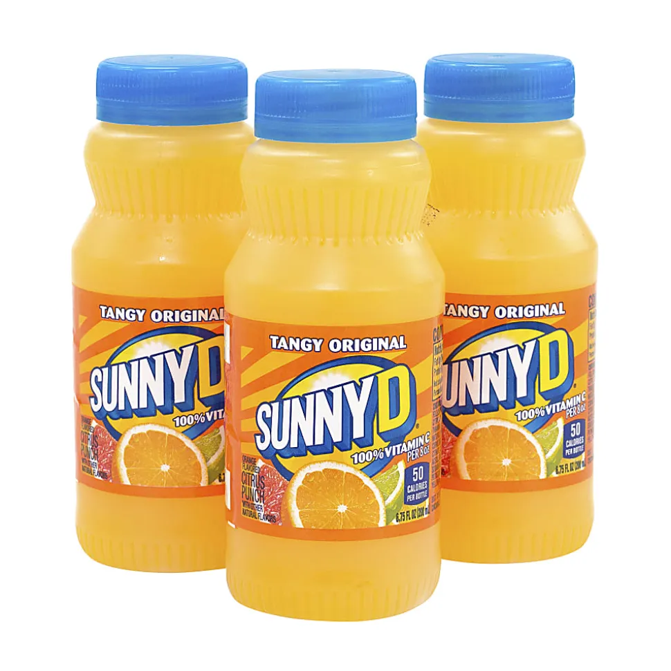 SunnyD Tangy Original Orange-Flavored Citrus Punch, 6.75 Oz, Pack Of 24
